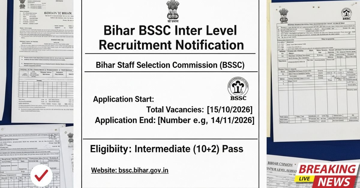 Bihar BSSC Inter Level Recruitment 2026