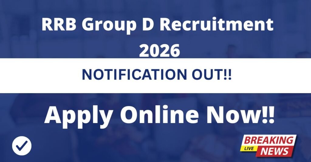 RRB Group D Recruitment 2026 | Apply Online for 22000+ Posts - JobSewa.in